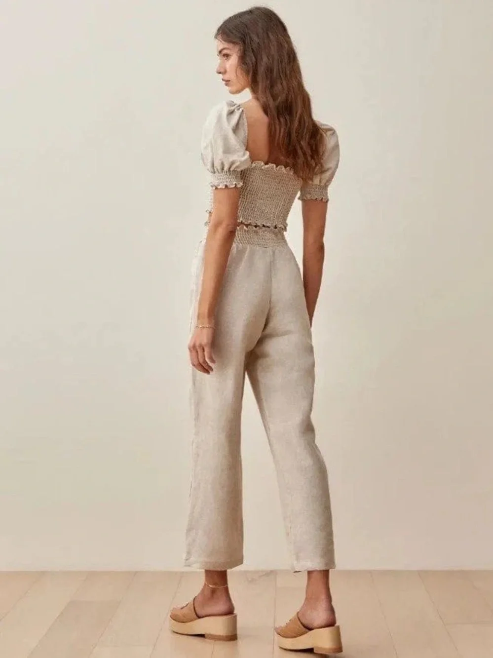 Reformation Mora Linen Top & Pants Set